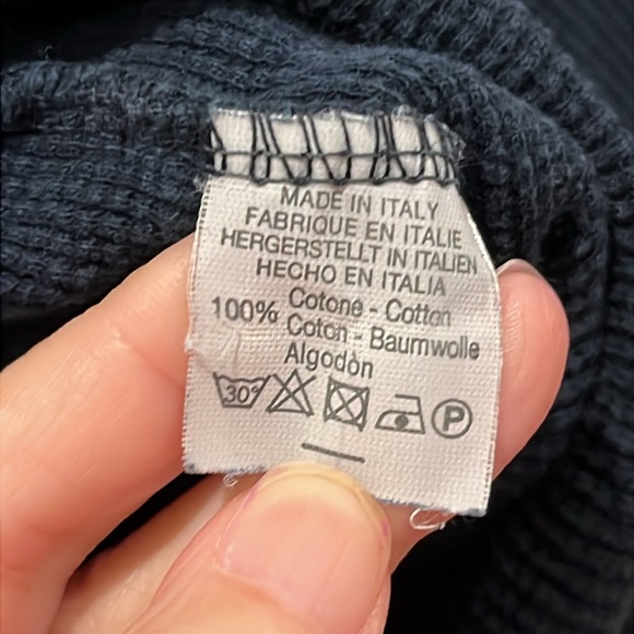Brandy Melville Newport waffle sweatshirt flag patch navy blue - Picture 8 of 8